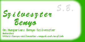 szilveszter benyo business card